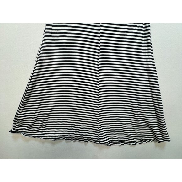 Old Navy Flutter Sleeves Swing Dress Womens Size L Black White Striped Casual - Picture 10 of 11